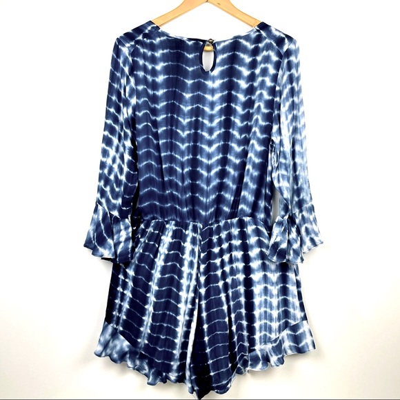 JODIFL Tie Dye Romper Wrap Front Blue Size S - Picture 7 of 7